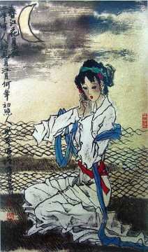 Traditionelle chinesische Kunst Werke - Chinesische Mädchen unter mooon